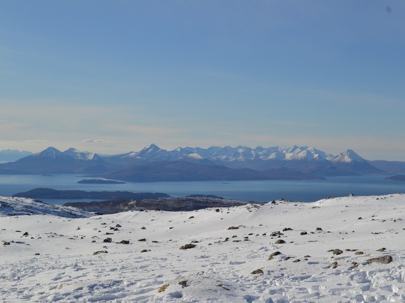 the view to skye from the applecross hills
